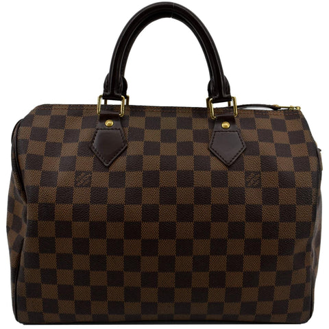 LOUIS VUITTON Speedy 30 Damier Ebene Satchel Bag Brown