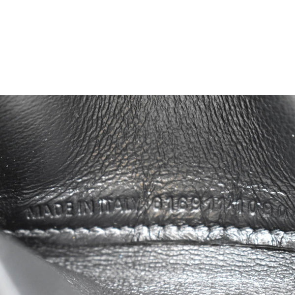 BALENCIAGA Classic Zip Around Leather Card Case Wallet Black