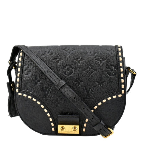LOUIS VUITTON Junot Empreinte Leather Shoulder Bag Black