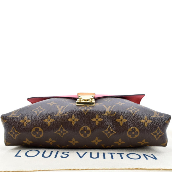 LOUIS VUITTON Pallas Chain Monogram Canvas Crossbody Bag Brown