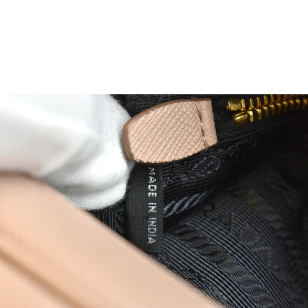 Prada Small Saffiano Leather Camera Crossbody Bag Pink - Made in India