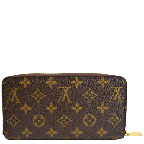 LOUIS VUITTON Zip Around Monogram Canvas Wallet Brown