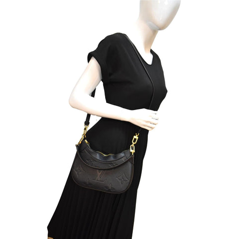 LOUIS VUITTON Bagatelle Monogram Empreinte Shoulder Bag Black