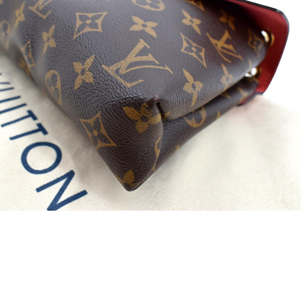 LOUIS VUITTON Pallas Chain Monogram Canvas Crossbody Bag Brown