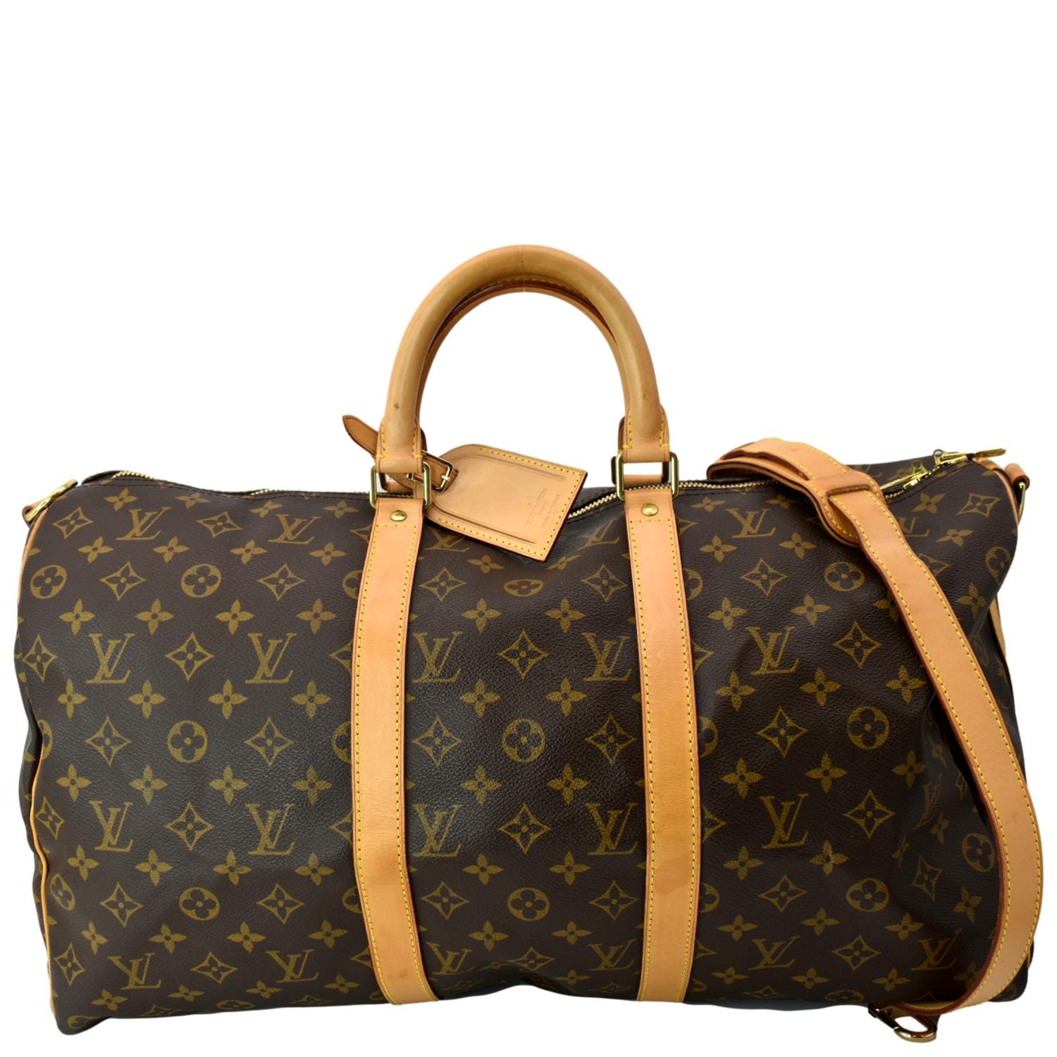 LOUIS VUITTON Keepall 50 Monogram Canvas Travel Bag Brown