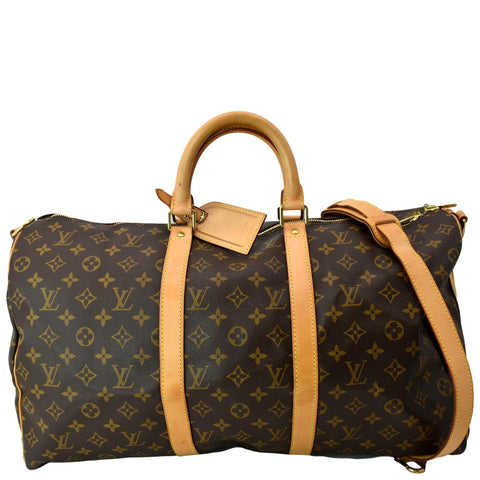 LOUIS VUITTON Keepall 50 Monogram Canvas Travel Bag Brown
