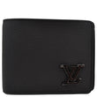 LOUIS VUITTON Multiple Aerogram Grained Calf Leather Wallet Black