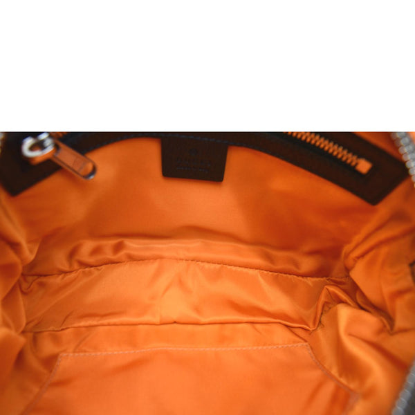 Gucci Of The Grid Nylon Leather Belt Bag Orange - Inside