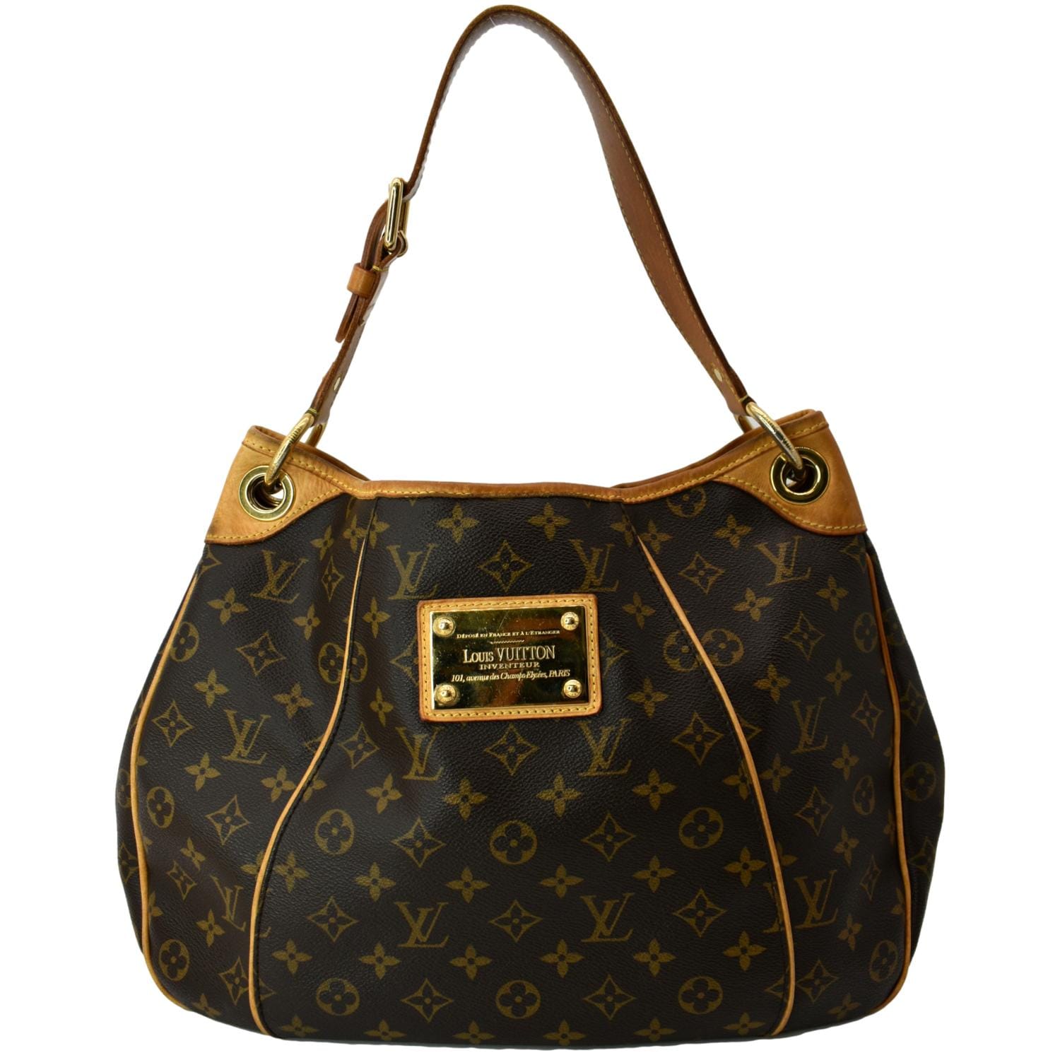 LOUIS VUITTON Galliera PM Monogram Canvas Shoulder Bag Brown