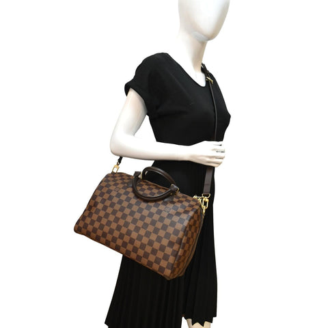 LOUIS VUITTON Speedy 30 Bandouliere Damier Ebene Shoulder Bag Brown - New Year Deals
