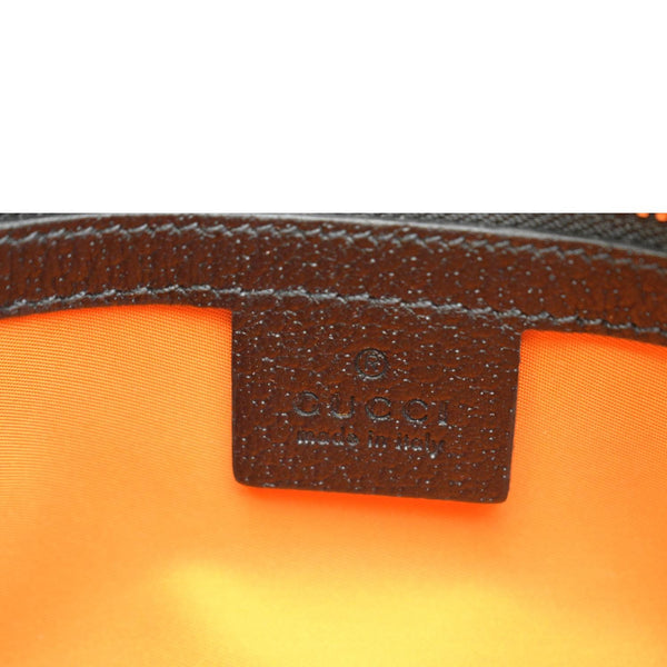 Gucci Of The Grid Nylon Leather Belt Bag Orange - Made In Italy