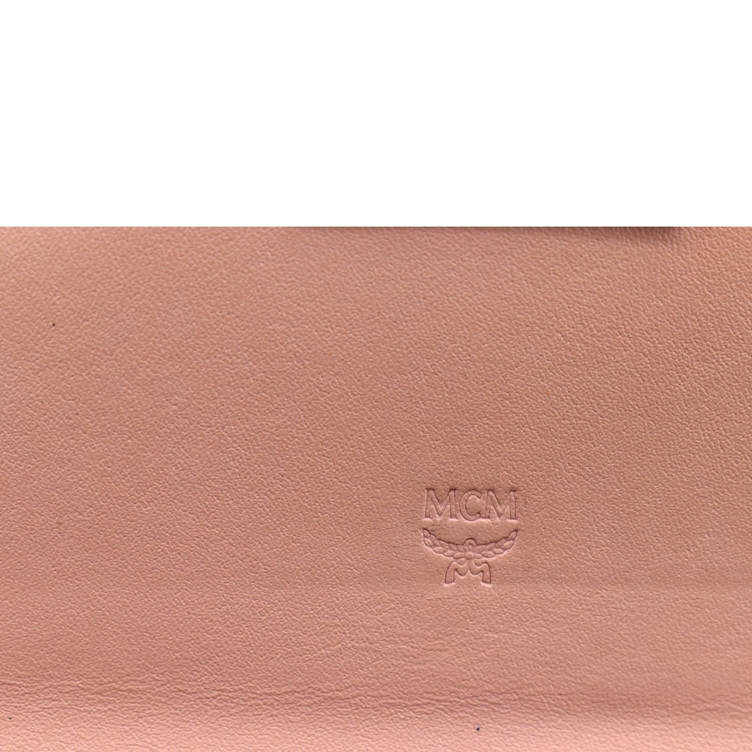 MCM Patricia Visetos Large Chain Wallet Review in Powder Pink