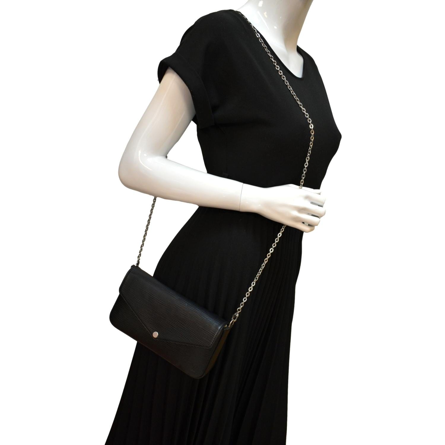 Louis Vuitton Black Epi Leather Pochette Felicie Bag Louis Vuitton
