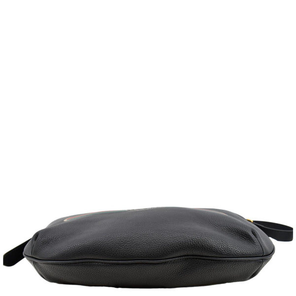 Gucci Half Moon Logo Calfskin Leather Hobo Shoulder Bag - Bottom