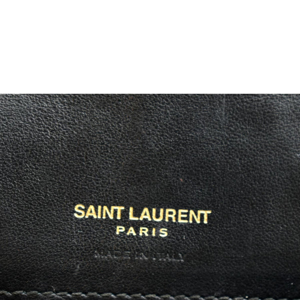 Yves Saint Laurent Kate Crocodile Leather Shoulder Bag Black - Inside