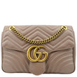 Gucci GG Marmont Flap Matelasse Leather Dust Pink-Front