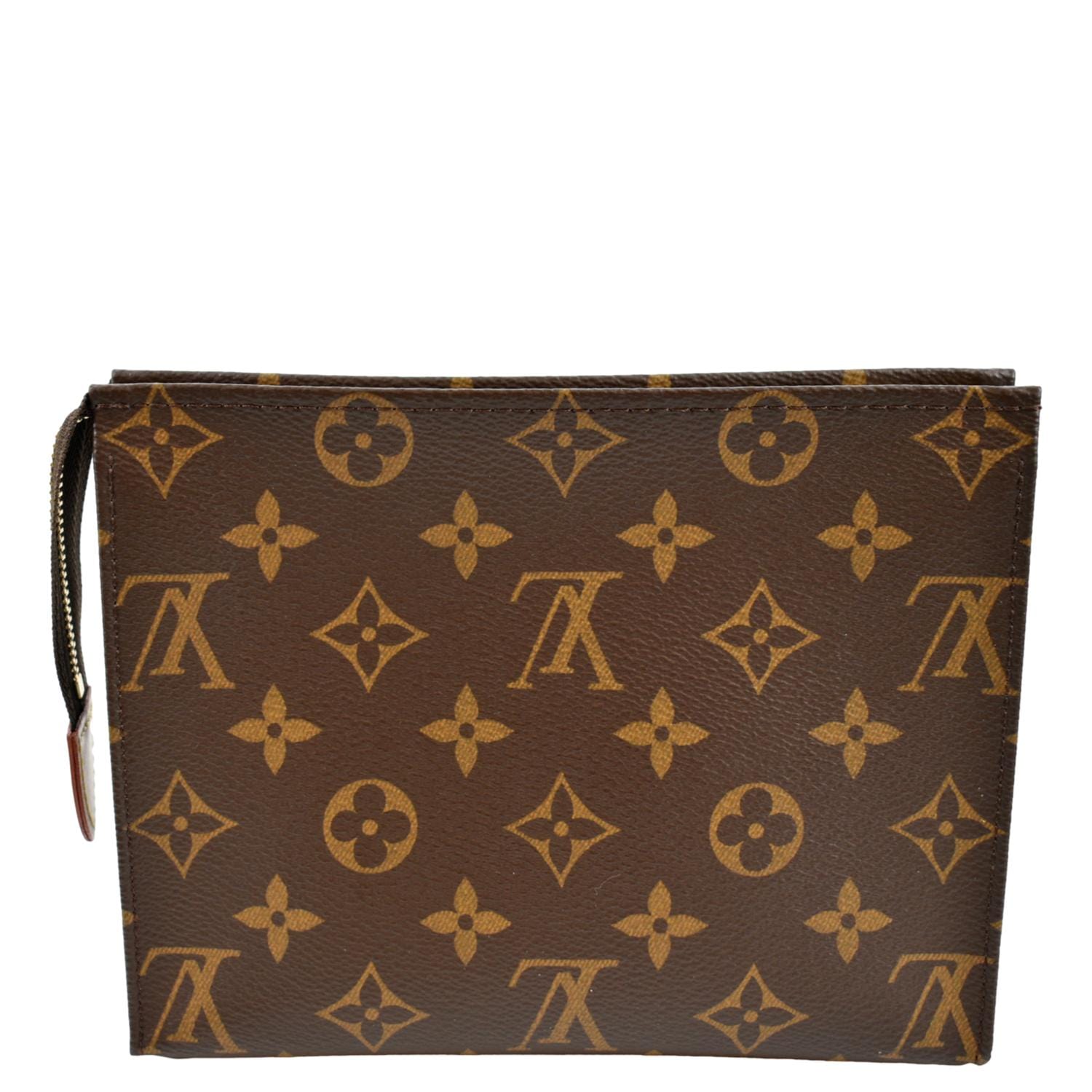 LOUIS VUITTON Toiletry 19 Monogram Canvas Cosmetics Pouch Brown
