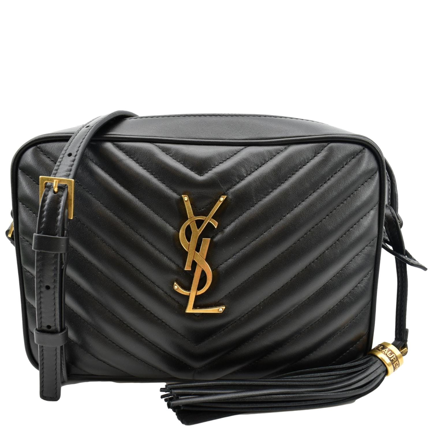 Yves Saint Laurent Lou Chevron Leather Camera Bag - Front