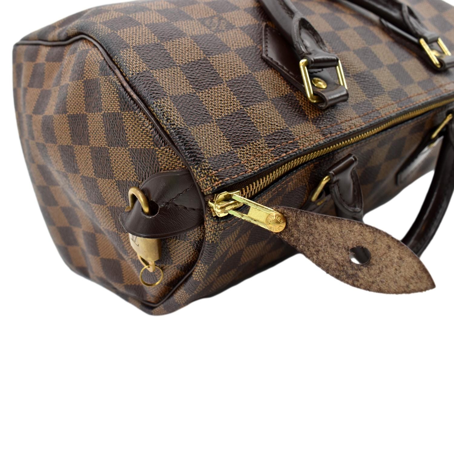 LOUIS VUITTON Speedy 30 Damier Ebene Satchel Bag Brown