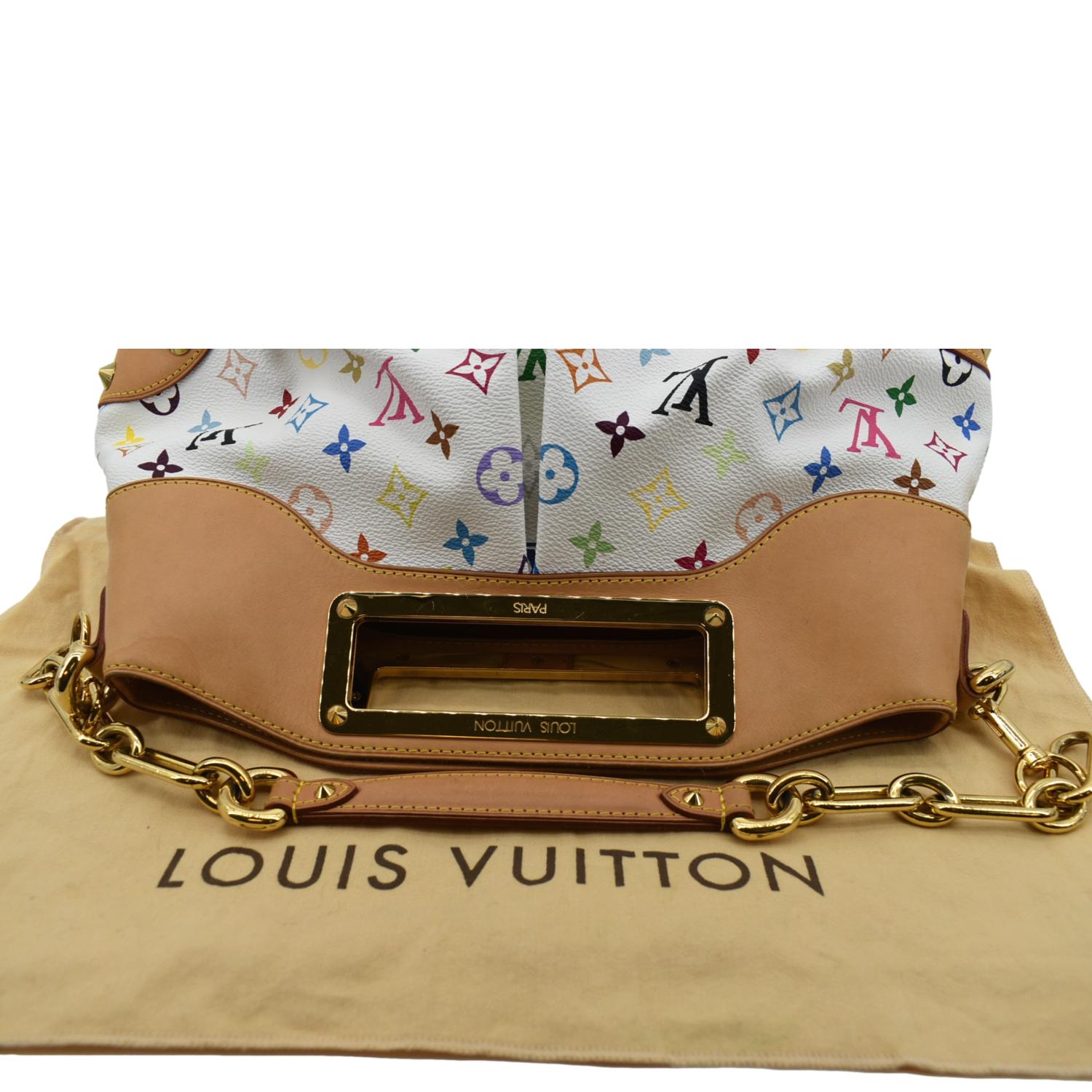 White Louis Vuitton Monogram Multicolore Judy MM Shoulder Bag