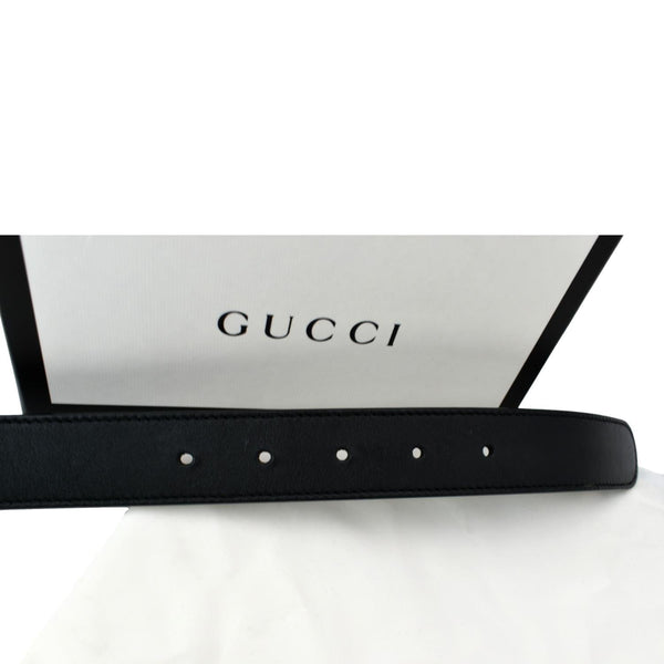 Gucci Double G Buckle Leather Belt Black - 127-0Shops Handbags
