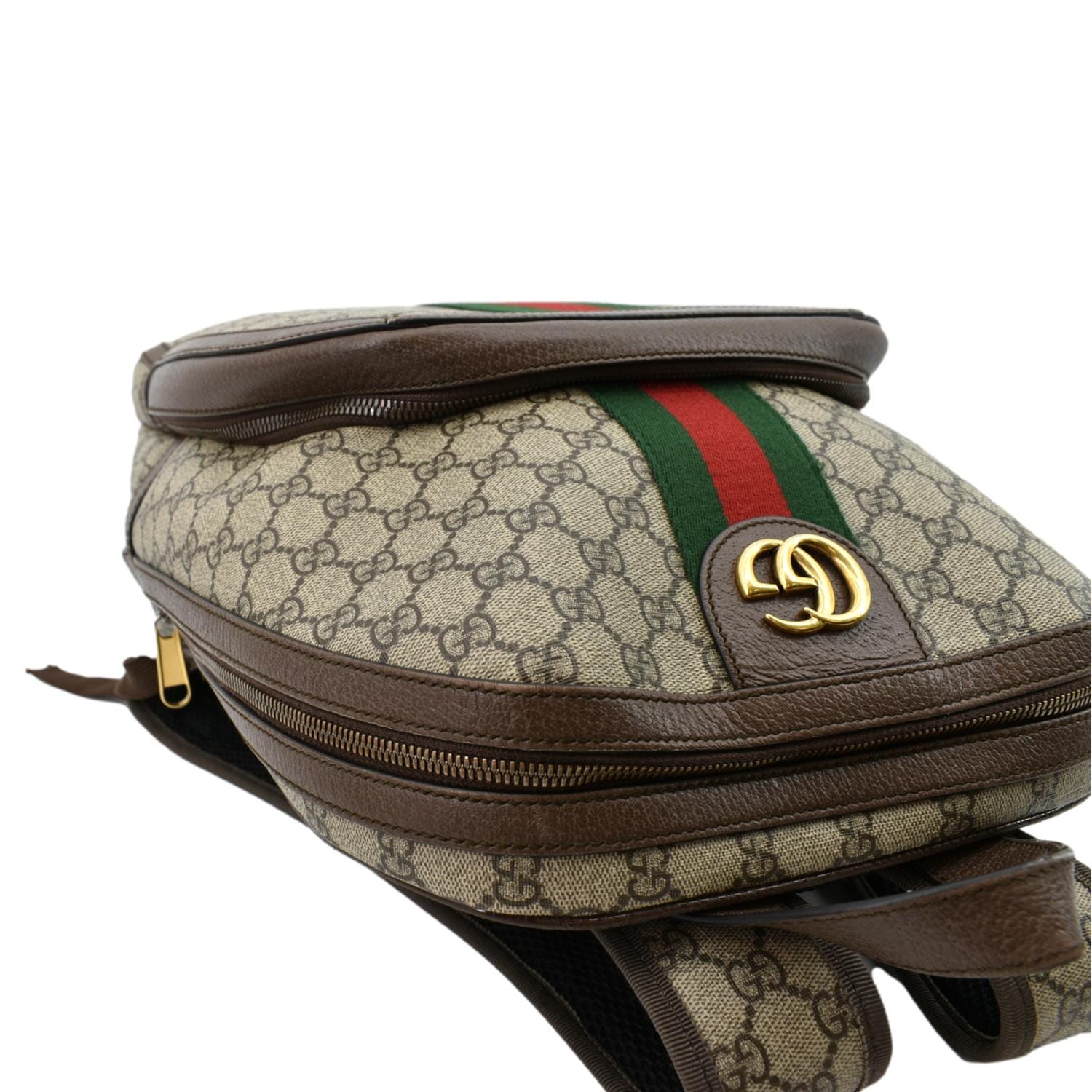 Gucci Brown Monogram Canvas Ophidia GG Mint Unisex Backpack Bag