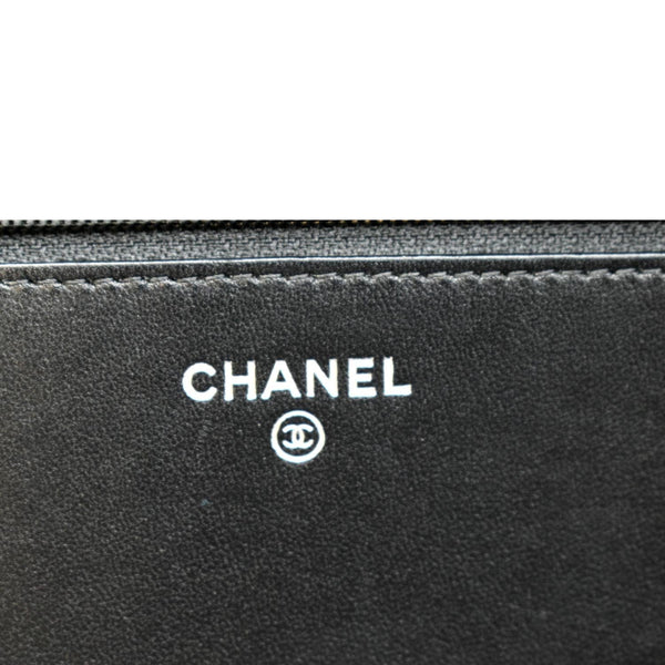 Chanel Boy Woc Lambskin Leather Wallet Clutch Bag - Stamp