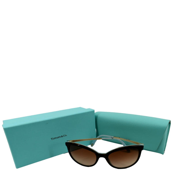 TIFFANY & CO TF4117B 8134/3B Havana Blue Sunglasses Brown Gradient Lens