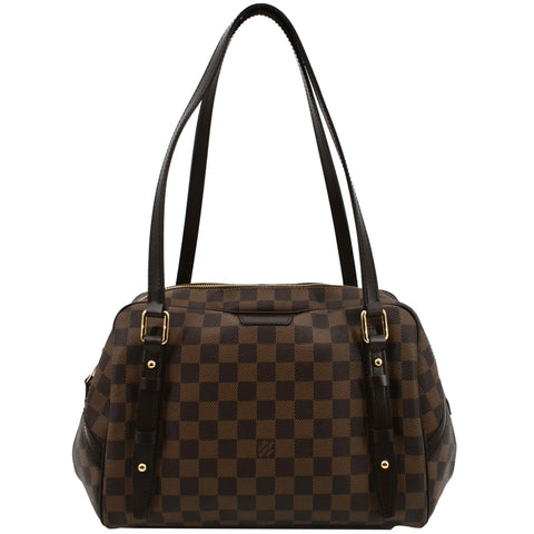 LOUIS VUITTON Rivington GM Damier Ebene Shoulder Bag Brown