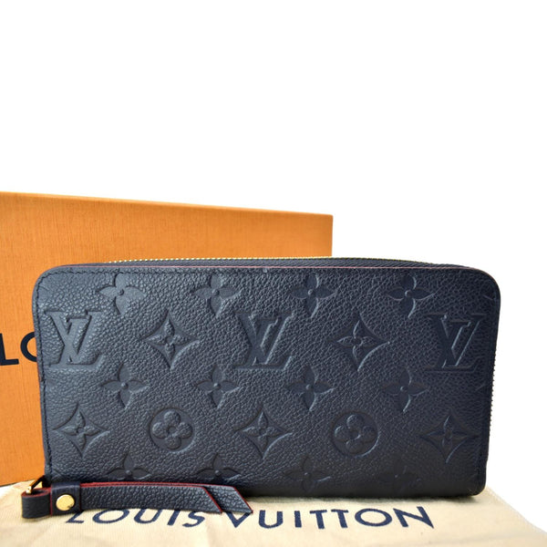 Louis Vuitton Monogram Empreinte Womens Long Wallets, Navy