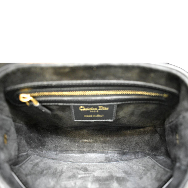Christian Dior D Fence Calfskin Leather Saddle Bag - Inside