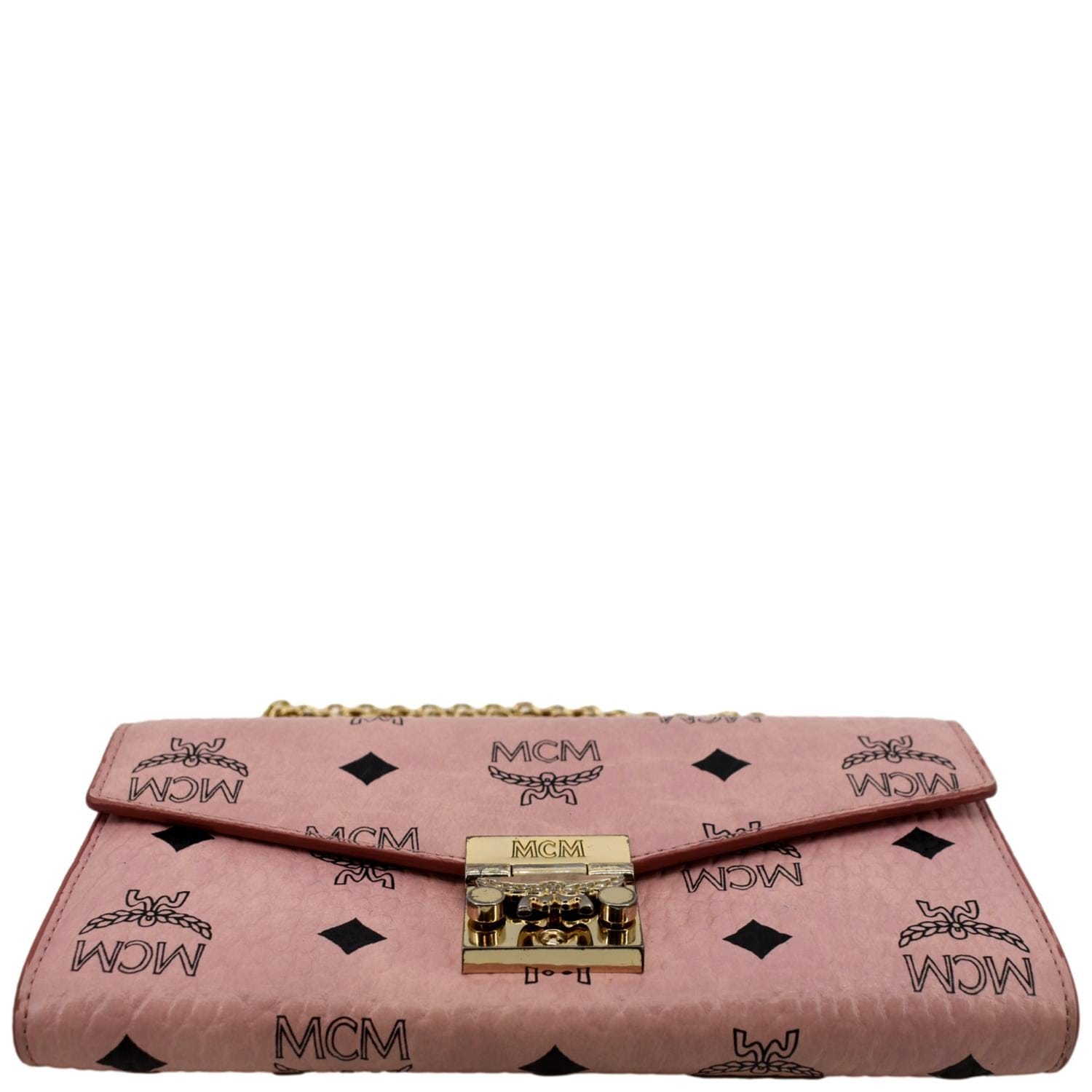MCM Patricia Visetos Large Chain Wallet Review in Powder Pink!, Try - On