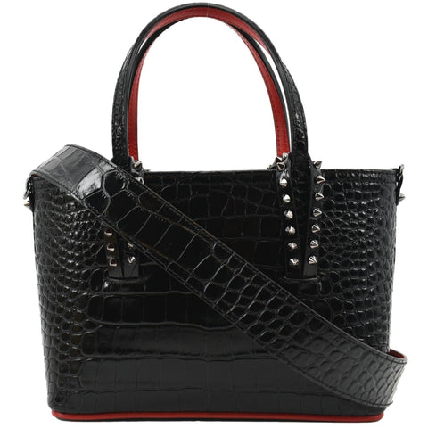CHRISTIAN LOUBOUTIN Cabata Mini Spiked Leather Crossbody Bag Black
