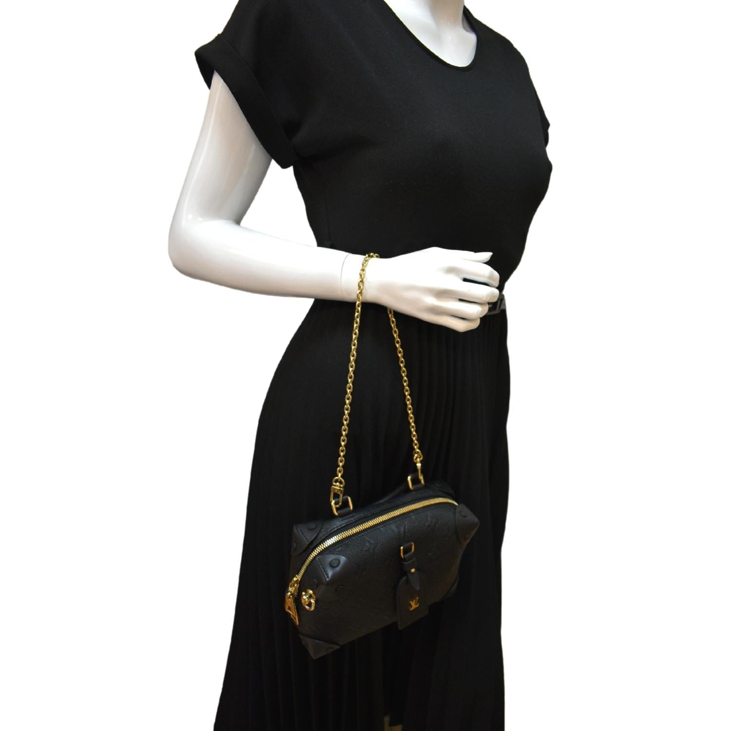 Louis Vuitton Petite Malle Souple Monogram Empreinte Brown/Black in Leather  with Gold-tone - US