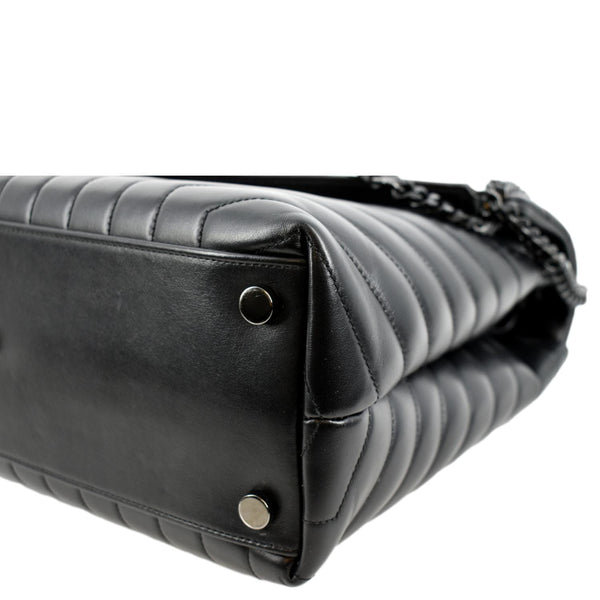YVES SAINT LAURENT Large Loulou Matelasse Leather Chain Shoulder Bag Black