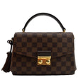 Louis Vuitton Croisette Damier Ebene Crossbody Bag Brown - Front