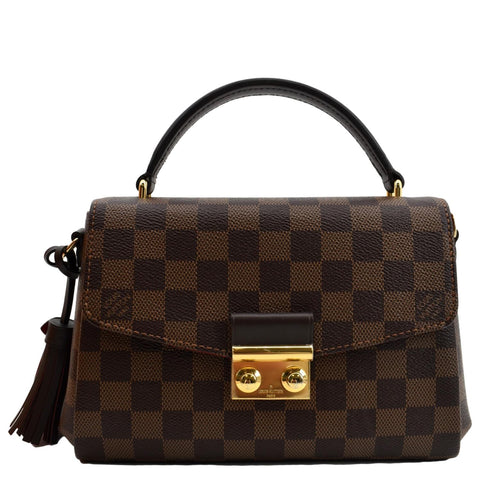 LOUIS VUITTON Croisette Damier Ebene Crossbody Bag Brown