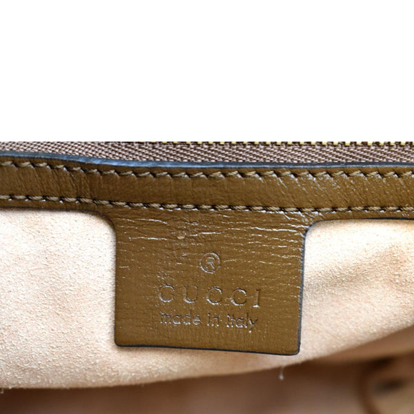 GUCCI Jackie 1961 Small GG Supreme Canvas Leather Shoulder Bag Beige 636706