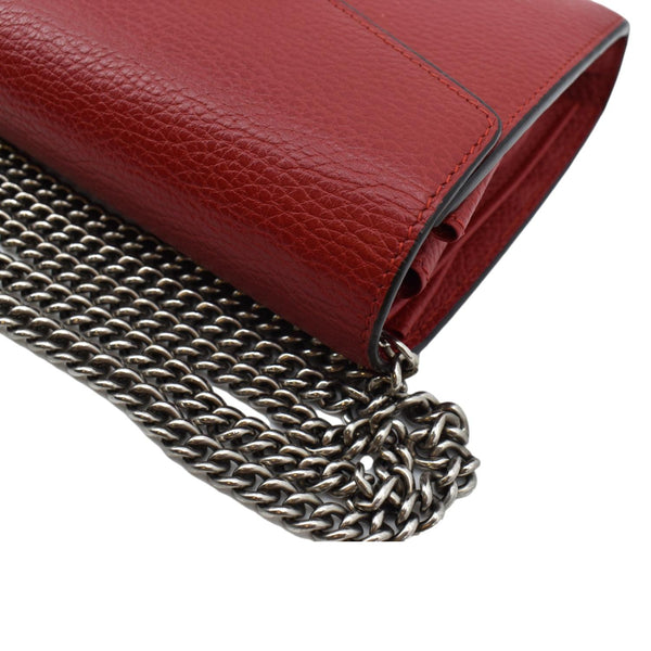 GUCCI Dionysus Mini Leather Chain Crossbody Bag Red 401231
