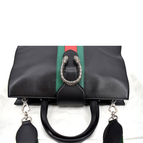 Gucci Dionysus Leather Tote Bag in Black Color - Top