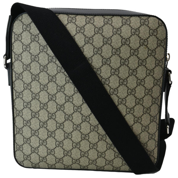 GUCCI Flat GG Supreme Canvas Messenger Bag Beige 473878