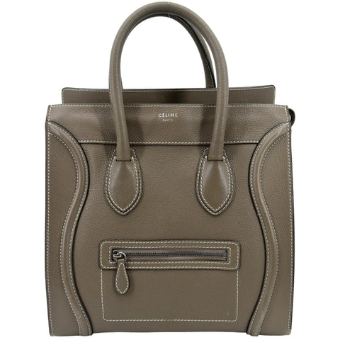 CELINE Souris Mini Luggage Calfskin  Leather Tote Bag Dune - Sold