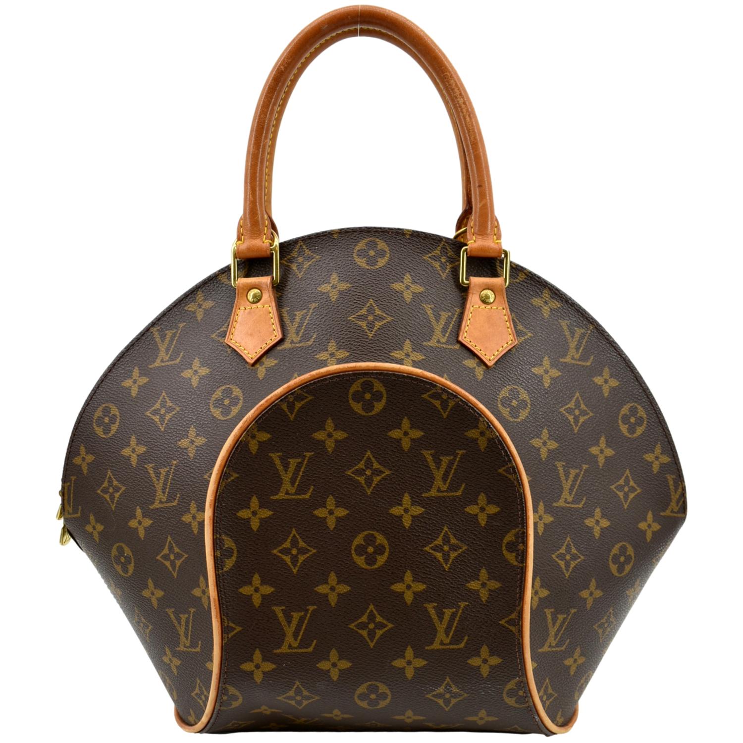 LOUIS VUITTON Ellipse MM Monogram Canvas Satchel Bag Brown