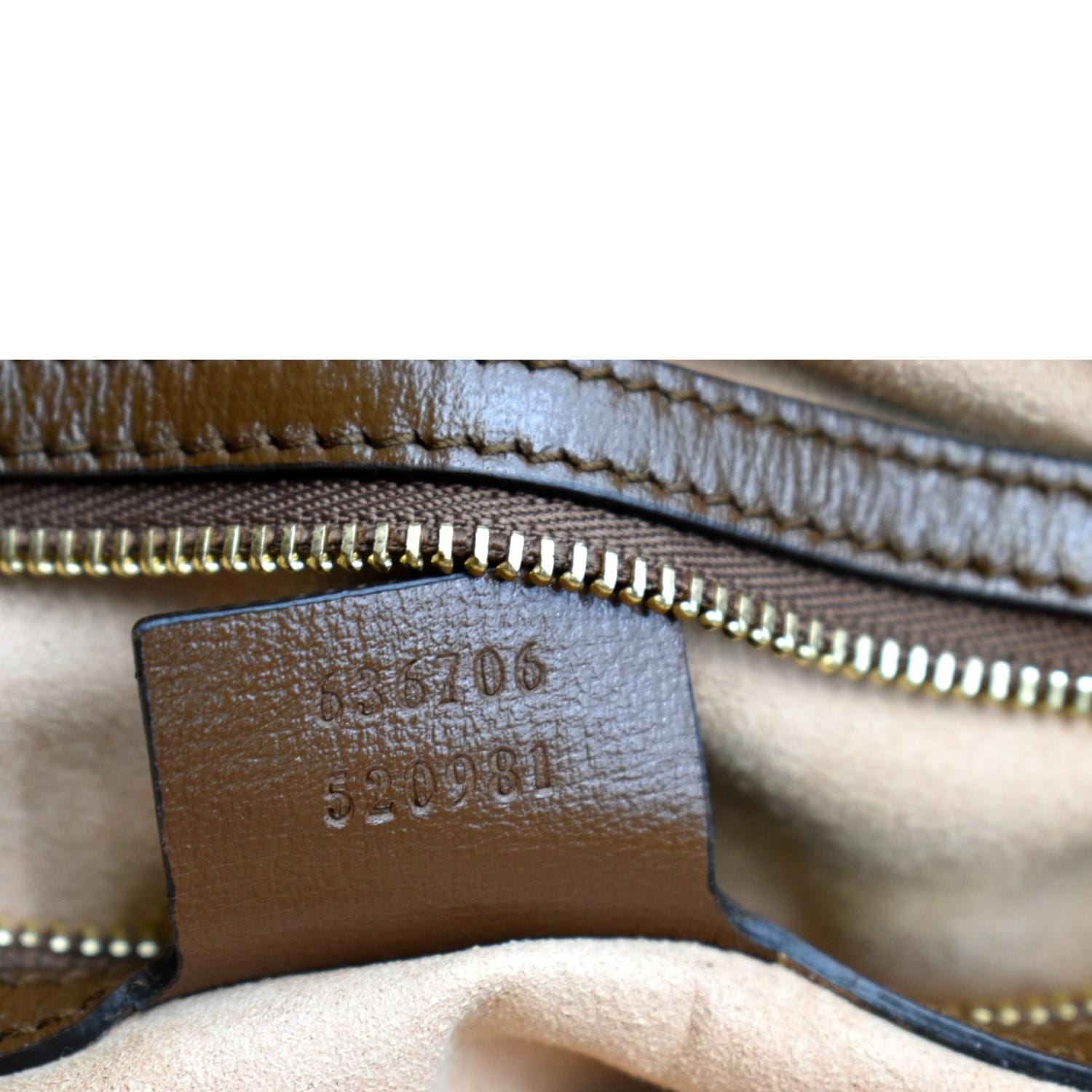 GUCCI Jackie 1961 Small GG Supreme Canvas Leather Shoulder Bag Beige 6