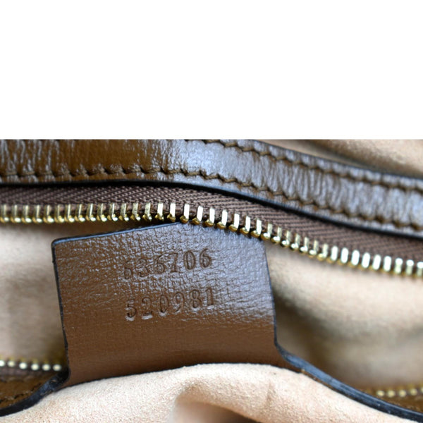 GUCCI Jackie 1961 Small GG Supreme Canvas Leather Shoulder Bag Beige 636706