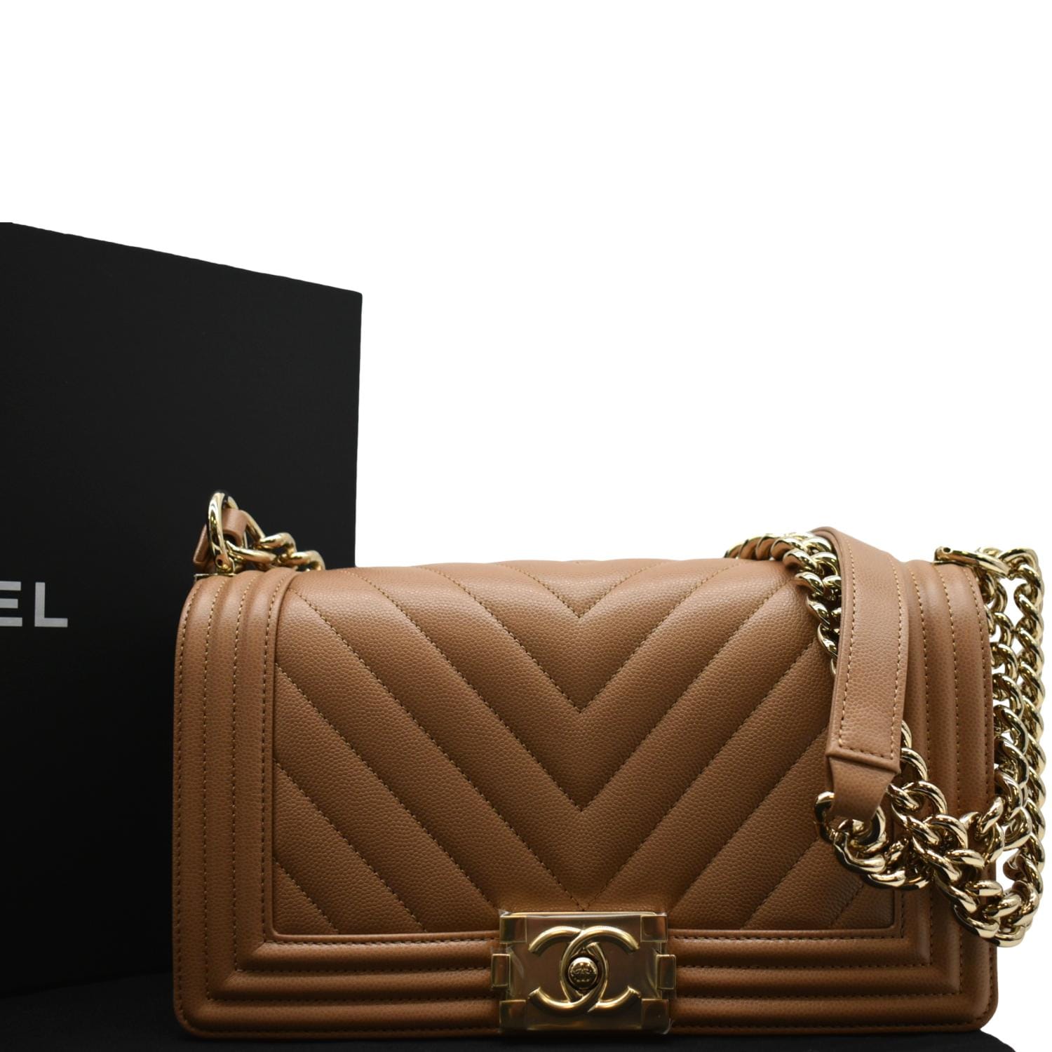 Chanel 'jumbo Single Flap' Brown Suede Quilted Bag