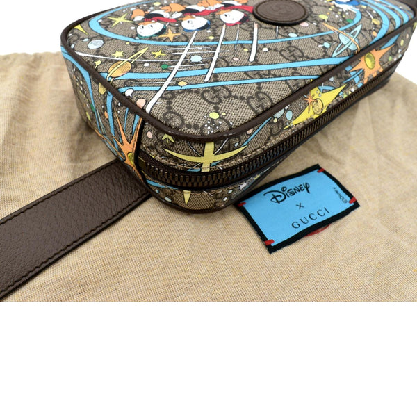 Gucci xDisney GG Supreme Canvas Belt Bag in Beige Color - Top Right