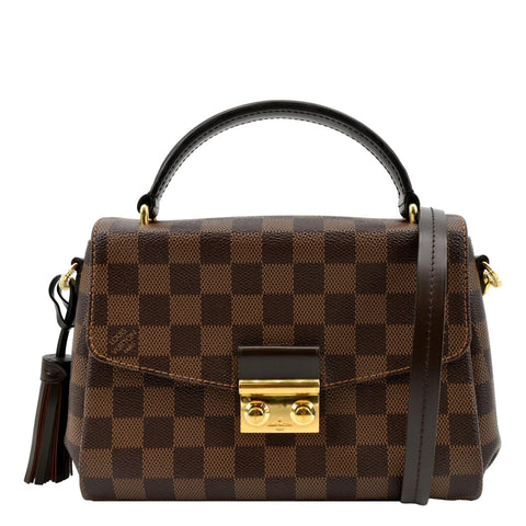 LOUIS VUITTON Croisette Damier Ebene Crossbody Bag Brown