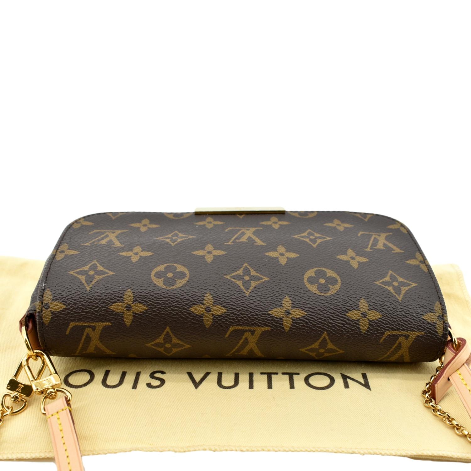 Louis Vuitton Favorite PM Monogram Canvas Crossbody Bag Brown