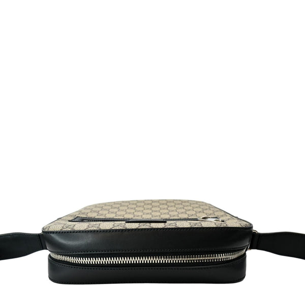 GUCCI Flat GG Supreme Canvas Messenger Bag Beige 473878